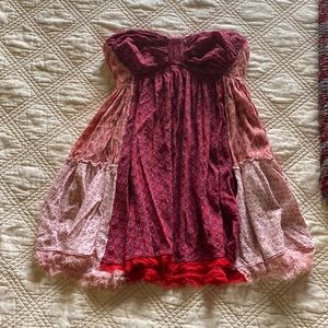 Free People strapless tunic/ mini dress XS